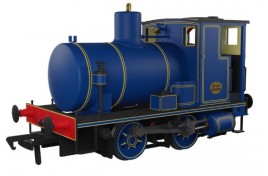 965002 Andrew Barclay Fireless 0-4-0 Lined Caledonian Blue DCC Ready - OO Gauge